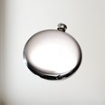 4oz Charles Rennie Mackintosh Pewter Sporran Flask 4oz Charles Rennie Mackintosh pewter sporran flask showing plain back view