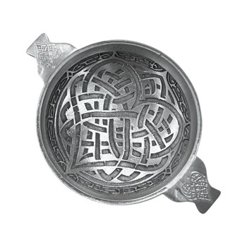 Celtic Heart Cast 3" Pewter Quaich