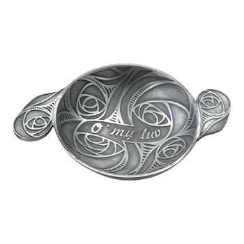 "O my Luv" Cast 3" Pewter Quaich "O my Luv" Cast 3" Pewter Quaich