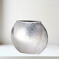 Hammered large round vase
