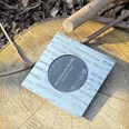 Square Knife Fork Spoon 4"X4" Pewter Picture Frame