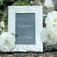 Large Yorkshire Rose 7"X5" Pewter Picture Frame