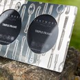 Triple Knife Fork Spoon Pewter Frame