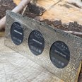 Love Skull Pewter Triple Picture Frame