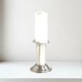 Small Antique Finish Pewter Pillar Candle Holder