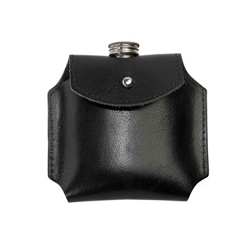 Black Leather Pouch to fit 2oz pocket flasks Black Leather Pouch to fit 2oz pocket flask