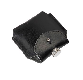 Black Leather Pouch to fit 2oz pocket flasks Black Leather Pouch to fit 2oz pocket flask