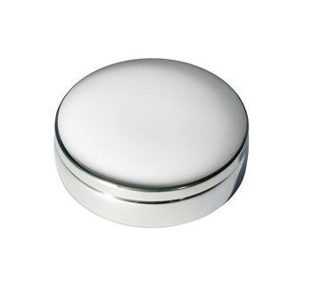 10cm Round Plain Pewter Trinket Box