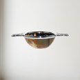 100mm Horn And Pewter Quaich 70104 4" horn and pewter quaich