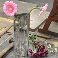 Large Leaf Pewter Vase