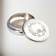 Round Claddagh Pewter Georgian Trinket Box