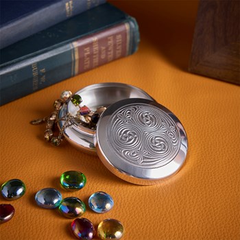Kells Round Pewter Trinket Box Kells Round Pewter Trinket Box