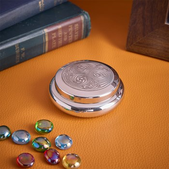 Kells Round Pewter Trinket Box Kells Round Pewter Trinket Box