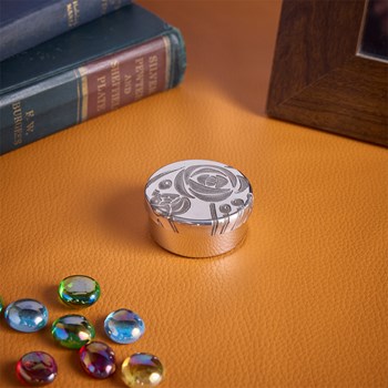 Charles Rennie Mackintosh Small Pewter Trinket Box Charles Rennie Mackintosh Small Pewter Trinket Box