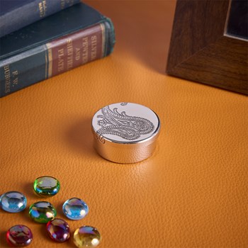 Paisley Small Pewter Trinket Box