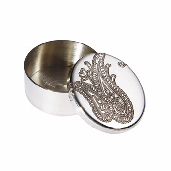 Paisley Small Pewter Trinket Box Paisley Small Pewter Trinket Box