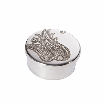 Paisley Small Pewter Trinket Box Paisley Small Pewter Trinket Box