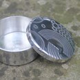 Small Retro Pewter Trinket Box