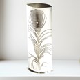 Large Peacock Pewter Vase