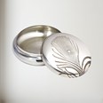 Peacock Feather Pewter Trinket Box Peacock Feather Pewter Trinket Box