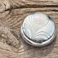 Peacock Feather Pewter Trinket Box