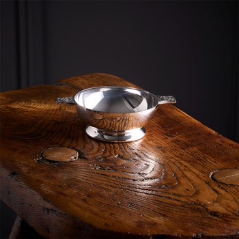 Small Silver Plated Celtic Quaich