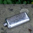 Small Retro Pewter Pocket Flask