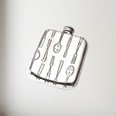 Knife Fork Spoon 4oz Pewter Pocket Flask