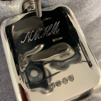 4oz Three Lions Pewter Pocket Flask