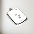 4oz Butterfly Pewter Pocket Flask