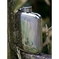 4oz Plain Pewter Pocket Flask With Captive Top