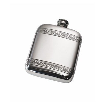 Celtic Bands Pewter 4oz Pocket Flask