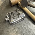 Chinese Dragon Pewter Pocket Flask