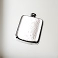 4oz Hammered Pewter Pocket Flask