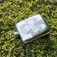 4oz Shamrock Pewter Pocket Flask