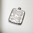 Yorkshire Rose 4oz Pewter Pocket Flask Yorkshire Rose 4oz Pewter Pocket Flask