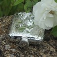 Yorkshire Rose 4oz Pewter Pocket Flask