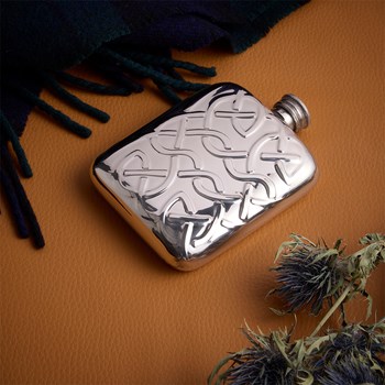 Celtic Knot 4oz Pewter Pocket Flask