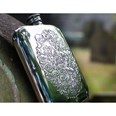 6oz Skull Heart Cluster Pewter Pocket Flask
