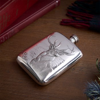 Monarch of the Glen 6oz Pewter Pocket Flask