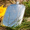 6oz Usquabae Thistle Skull And Hearts Pewter Pocket Flask