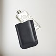 Black Leather Pouch To Fit 3oz Pocket Flasks