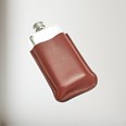 Brown Leather Pouch To Fit 3oz Pocket Flasks