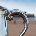 One Pint Double Brass Band Monarch Pewter Tankard
