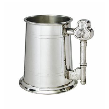 18 Key Handle One Pint Pewter Tankard
