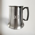 One Pint Antique Finish Lined Pewter Tankard