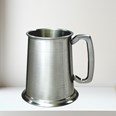 One Pint Antique Finish Lined Pewter Tankard