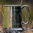 Half Hammered One Pint Pewter Tankard