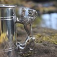 Lion Handle One Pint Pewter Tankard