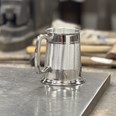 Part Satin Standard One Pint Lined Pewter Tankard Part Satin Standard One Pint Lined Pewter Tankard